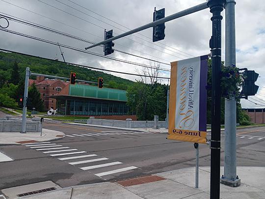 photo of intersection with traffic light